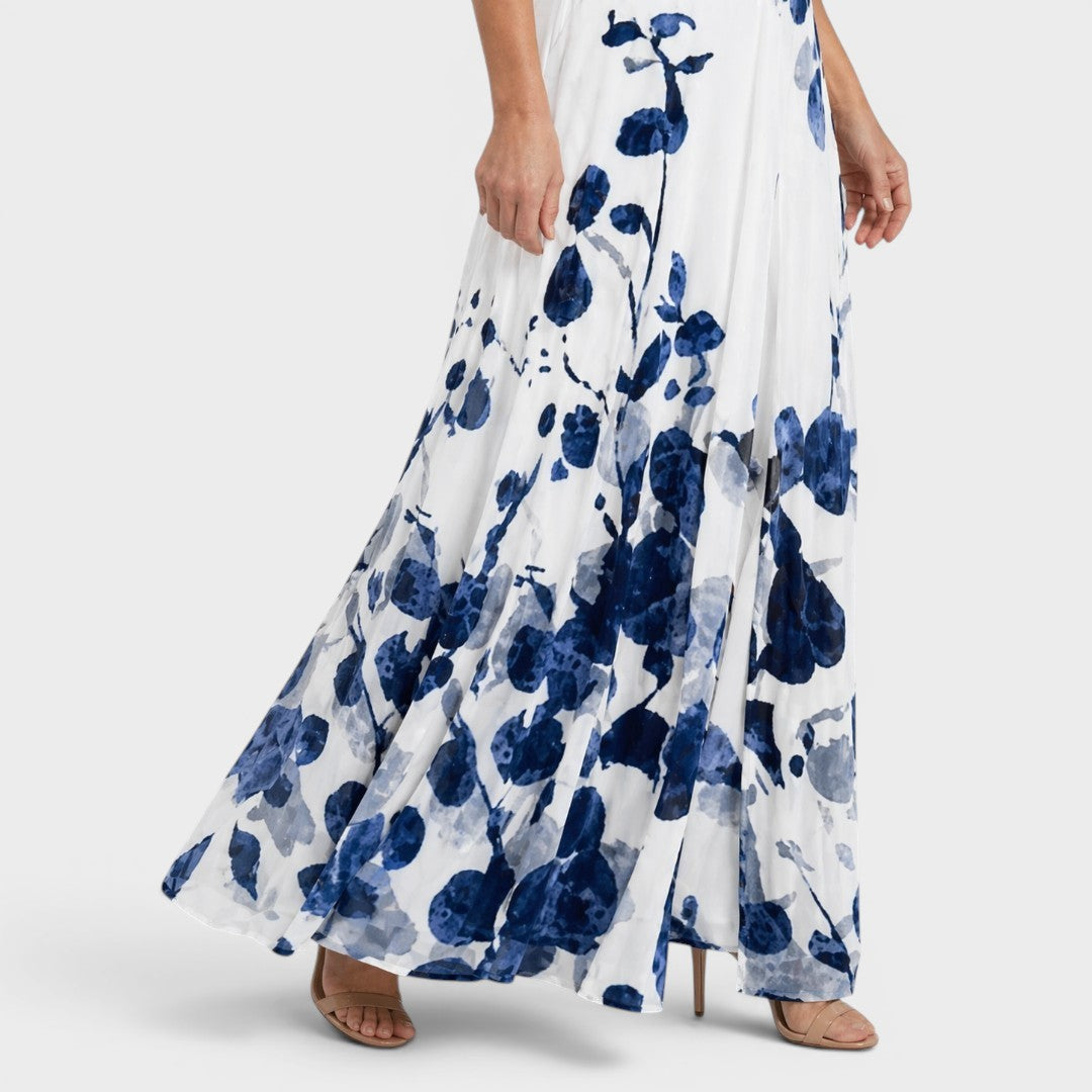 Daniela | Vestido Longo Frente Única Fluido e Elegante Feminino