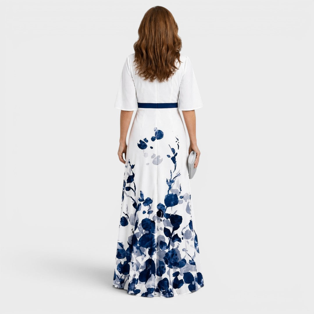 Daniela | Vestido Longo Frente Única Fluido e Elegante Feminino