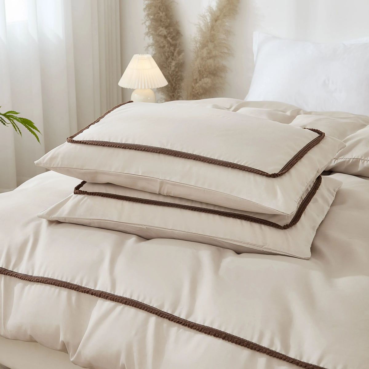 Elegant Beige Duvet Cover Set
