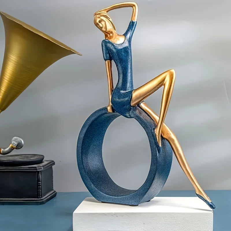 Elegant Yoga Reader Statue