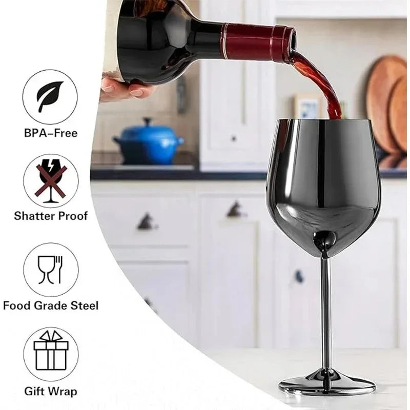 Elegant Stainless Steel Wine Goblet