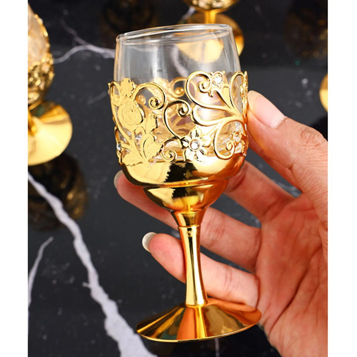 Golden Nordic Wine Goblet