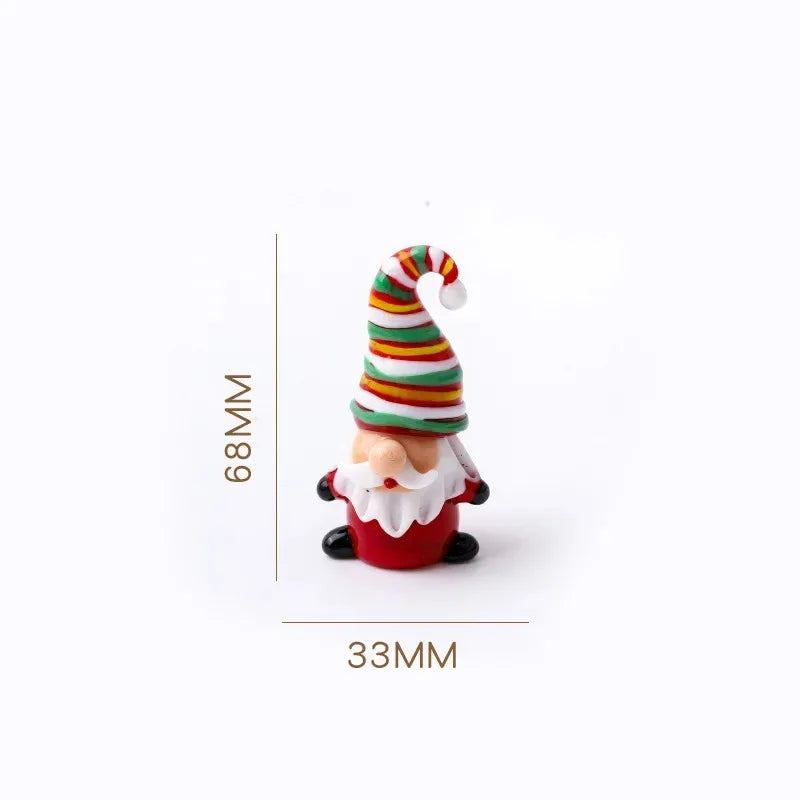 Charming Glass Santa Ornaments