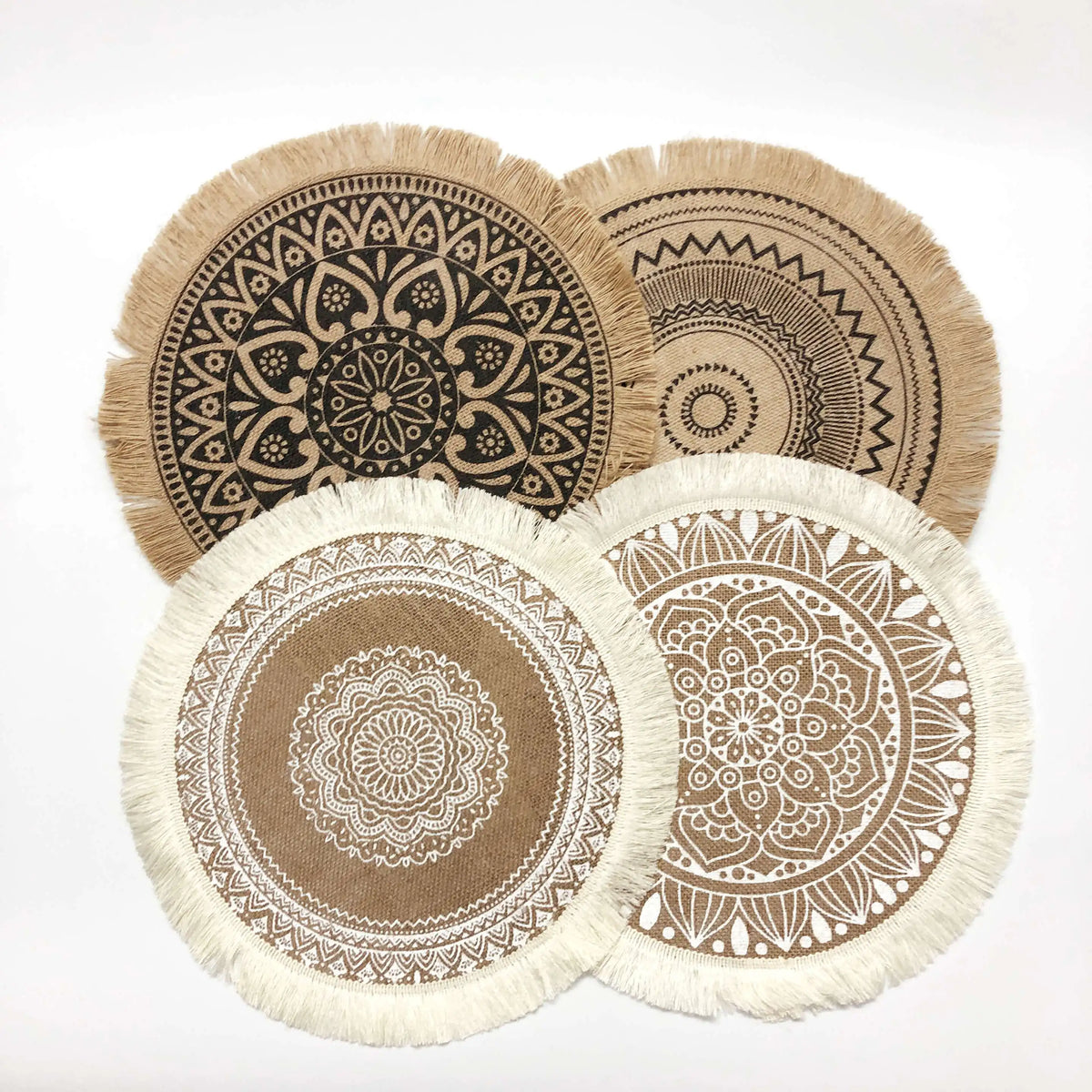 Boho Chic Jute Placemats Set