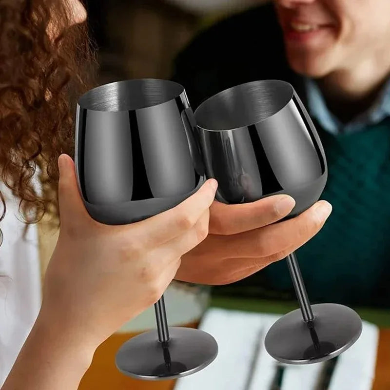 Elegant Stainless Steel Wine Goblet