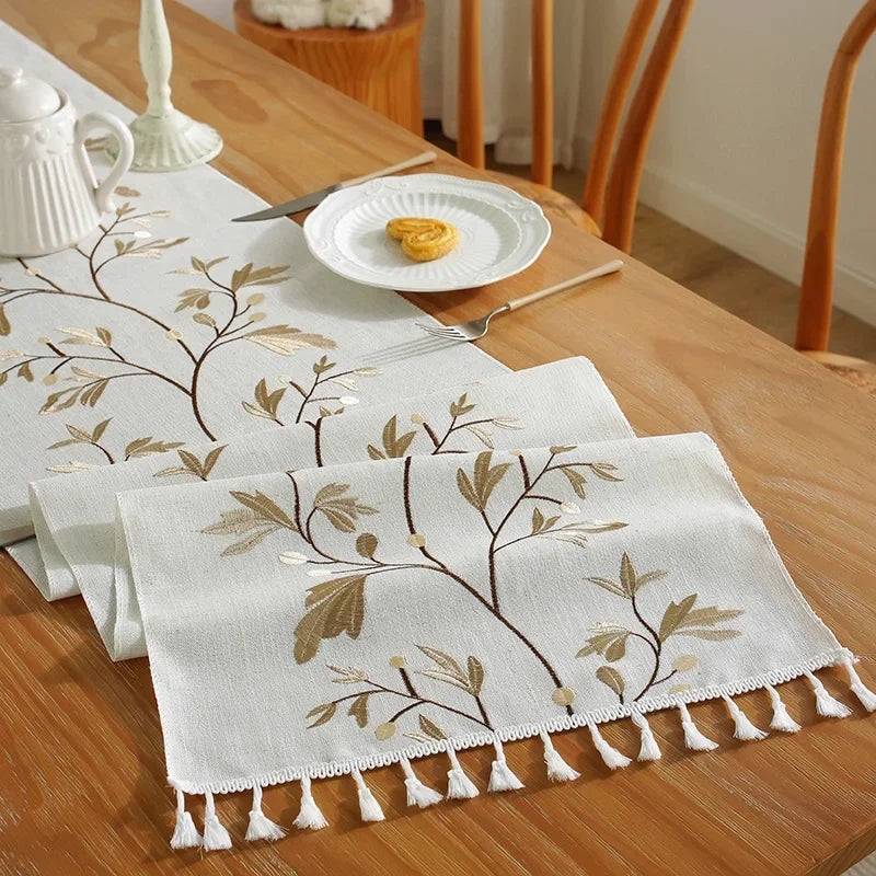Elegant Embroidered Table Runner