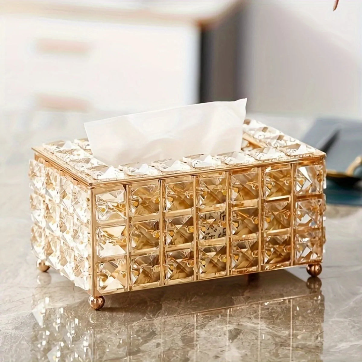 Elegant Crystal Tissue Box