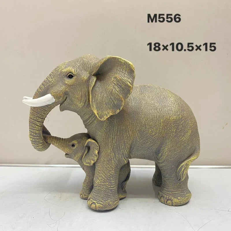Elephant Family Resin Ornament
