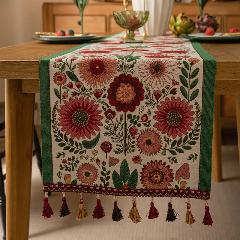 Vintage Floral Table Runner