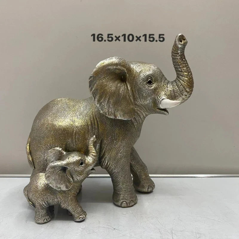 Elephant Family Resin Ornament