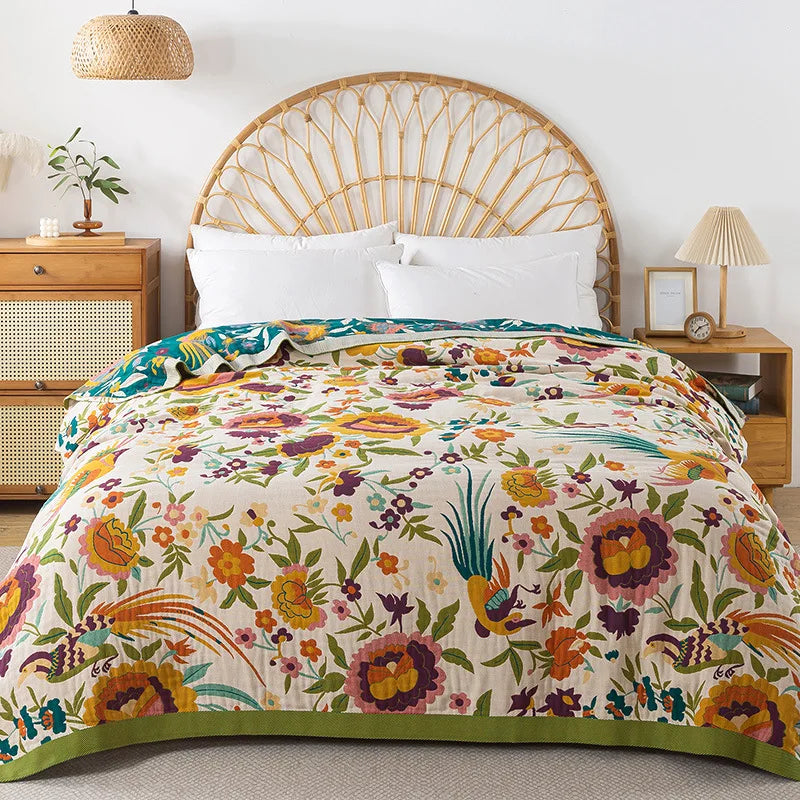 Boho Cotton Throw Blanket