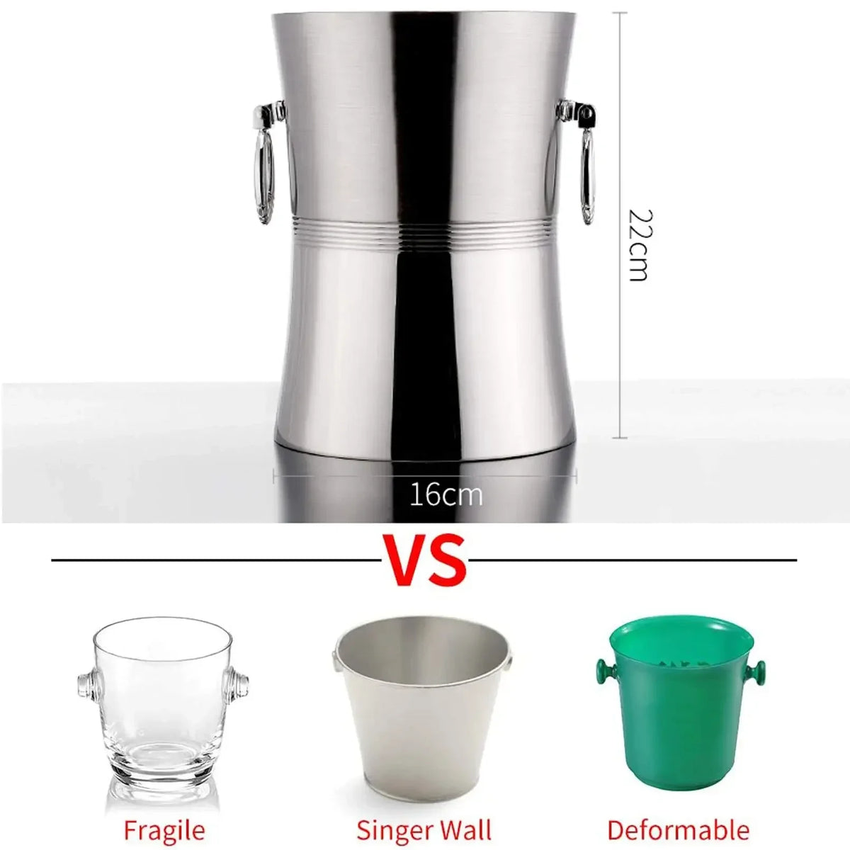 Elegant Insulated Ice Bucket