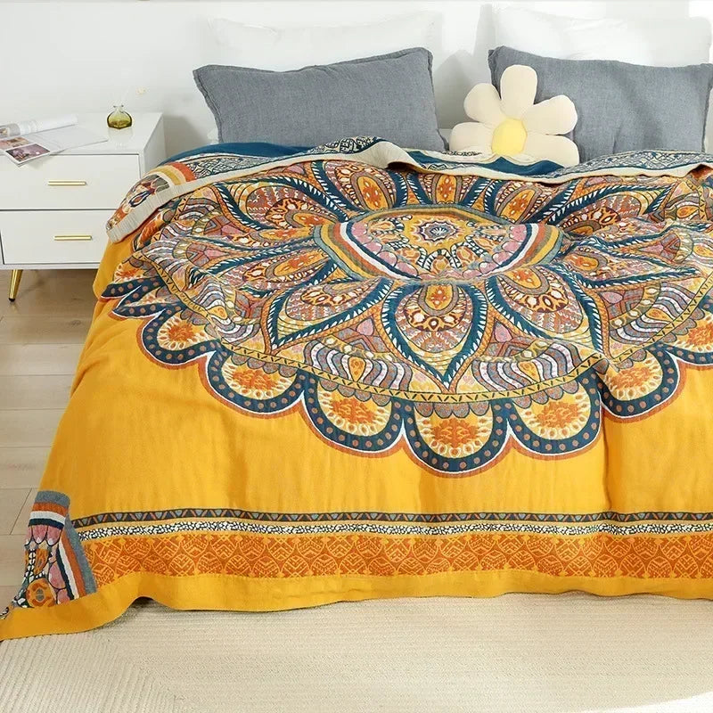 Boho Cotton Throw Blanket