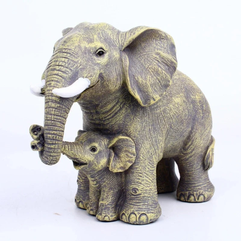 Elephant Family Resin Ornament