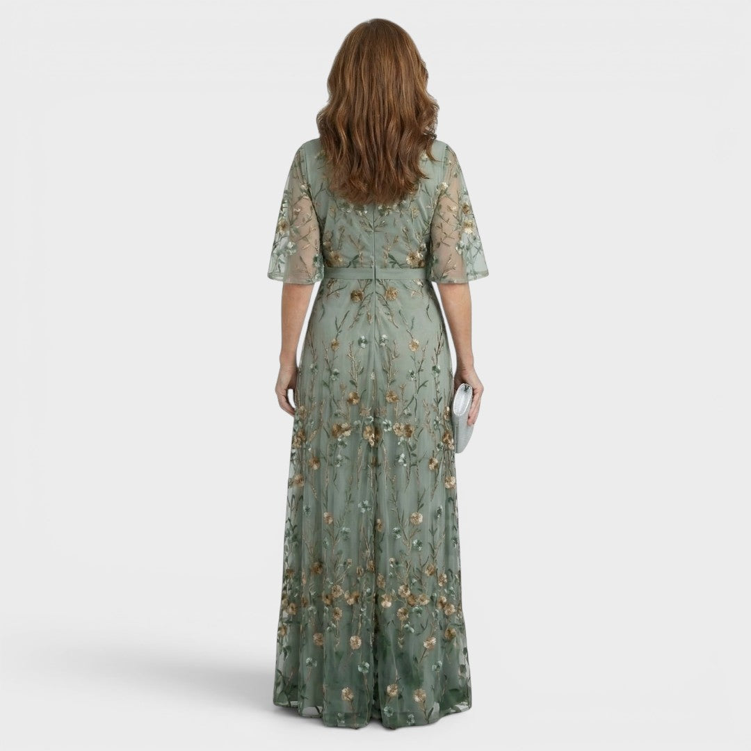 Daniela | Vestido Longo Frente Única Fluido e Elegante Feminino
