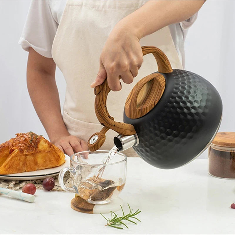 Elegant Hammered Whistling Kettle