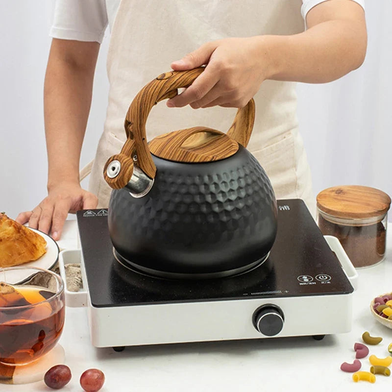 Elegant Hammered Whistling Kettle