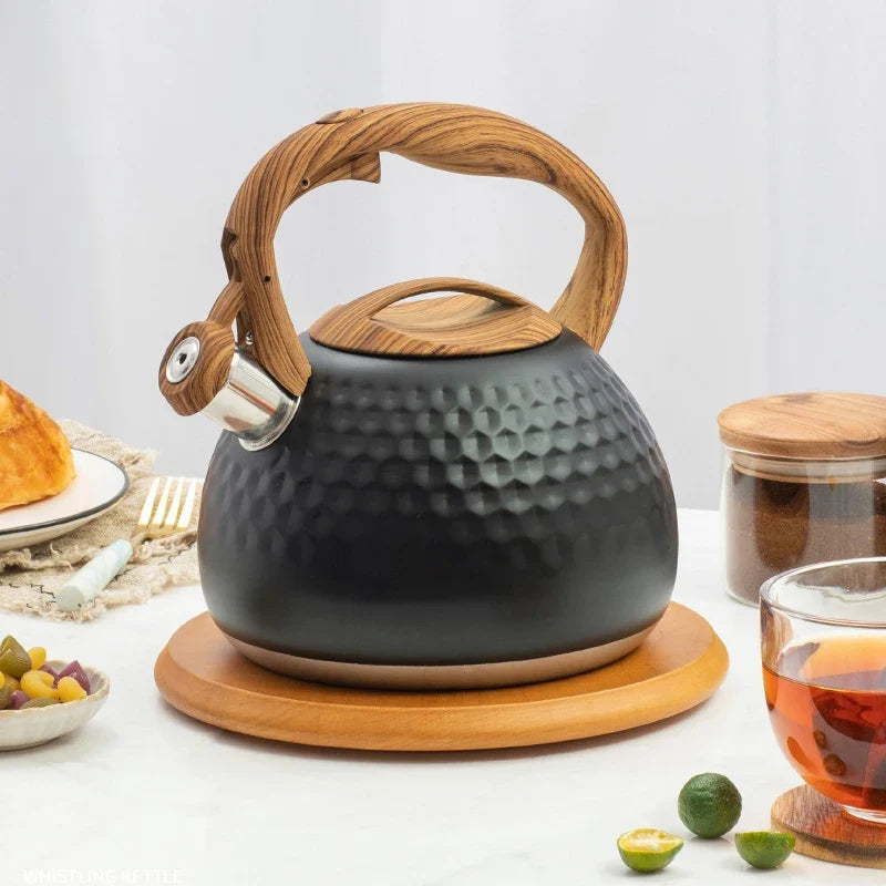Elegant Hammered Whistling Kettle