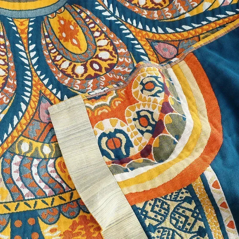 Boho Cotton Throw Blanket