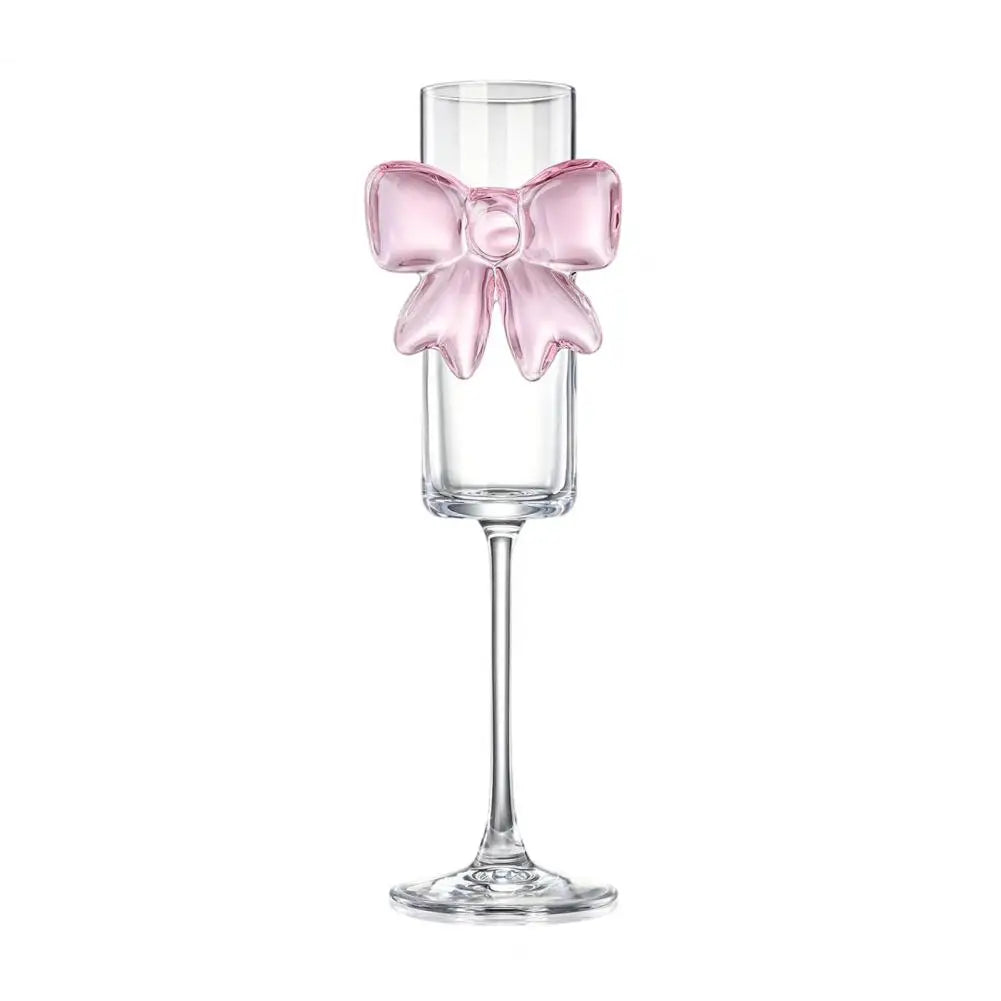 Pink Butterfly Champagne Flutes