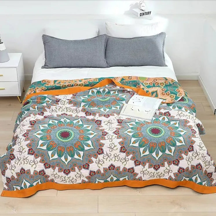 Boho Cotton Throw Blanket