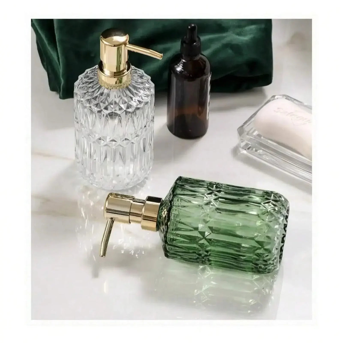 Elegant Glass Soap Dispenser 400ml