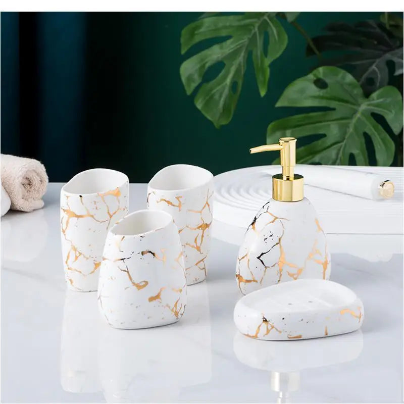 Elegant Marble Bathroom Set