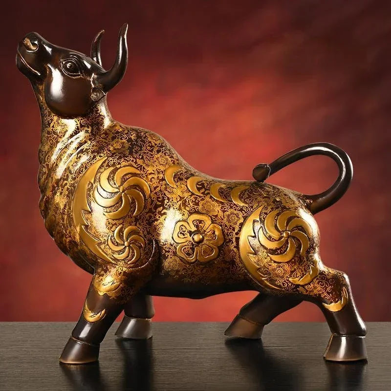 Copper Feng Shui Bull Ornament