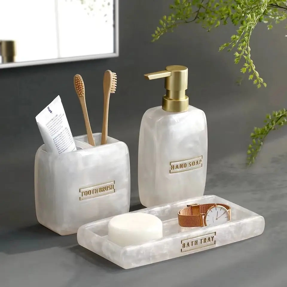 Elegant Bathroom Dispenser Set