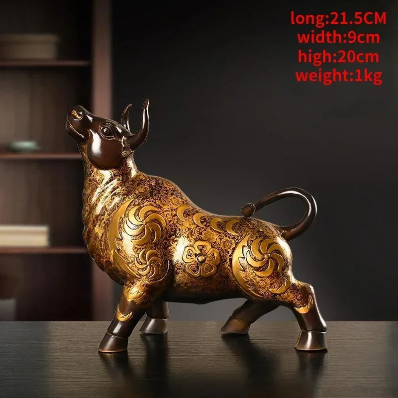 Copper Feng Shui Bull Ornament