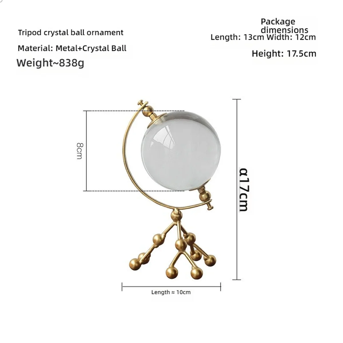 Golden Crystal Decor Set