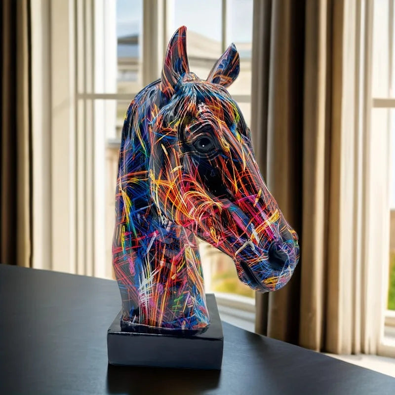 Vibrant Graffiti Animal Sculpture