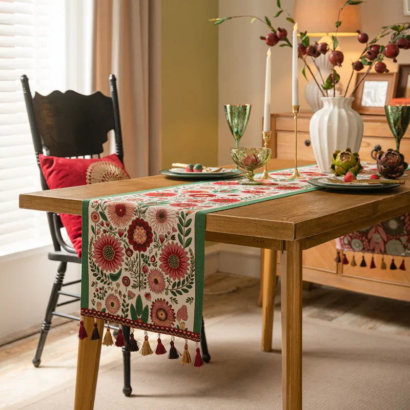 Vintage Floral Table Runner