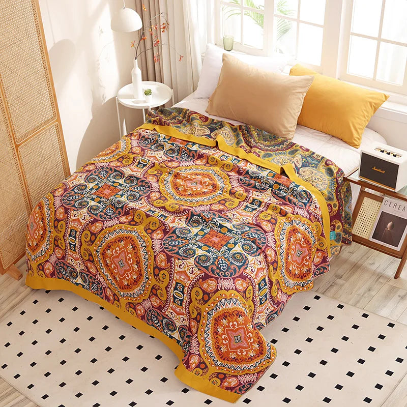 Boho Cotton Throw Blanket