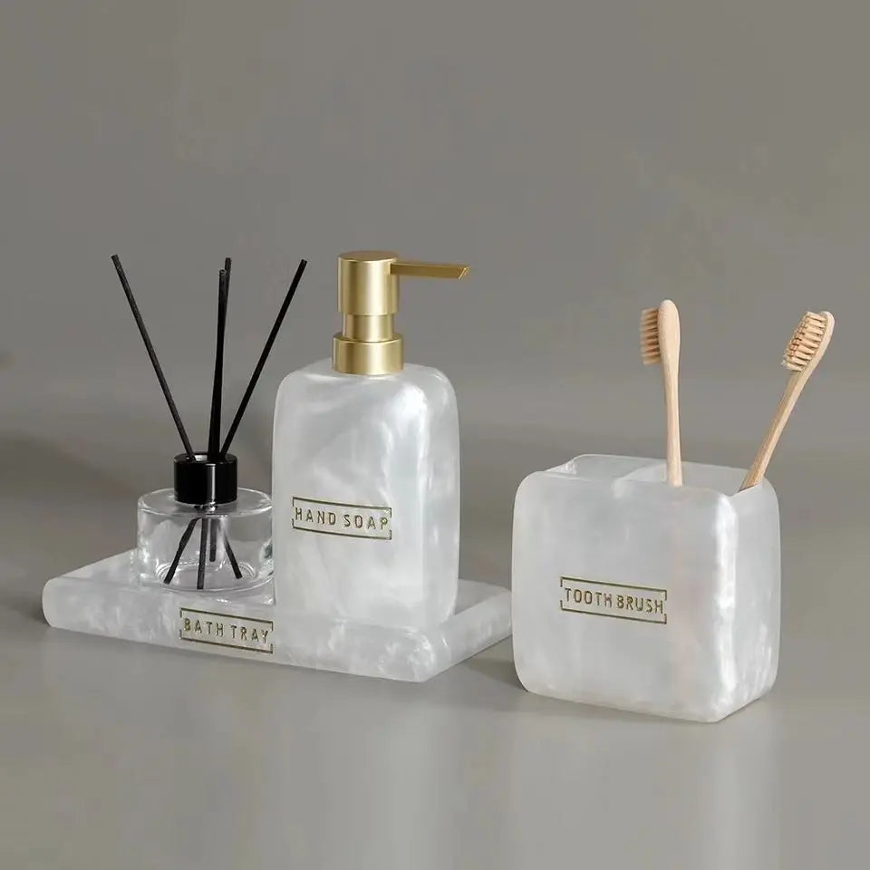 Elegant Bathroom Dispenser Set