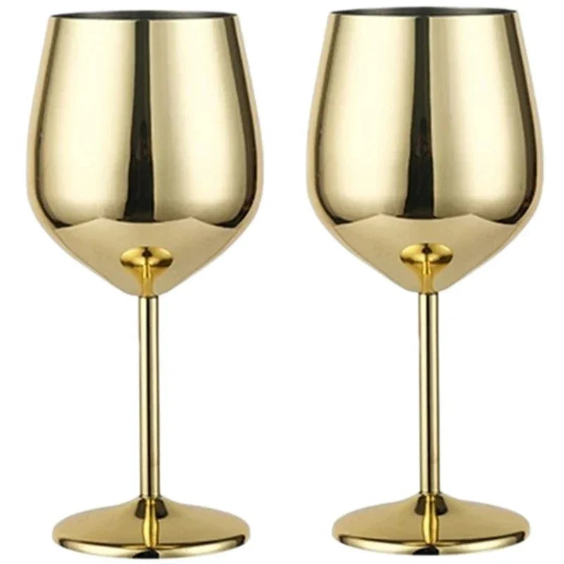 Elegant Stainless Steel Wine Goblet