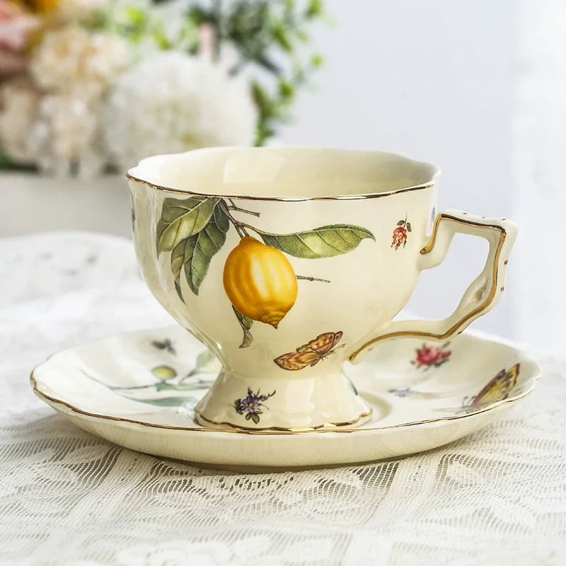 Lemon Blossom Ceramic Tea Set
