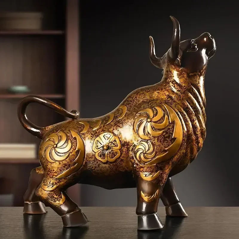 Copper Feng Shui Bull Ornament