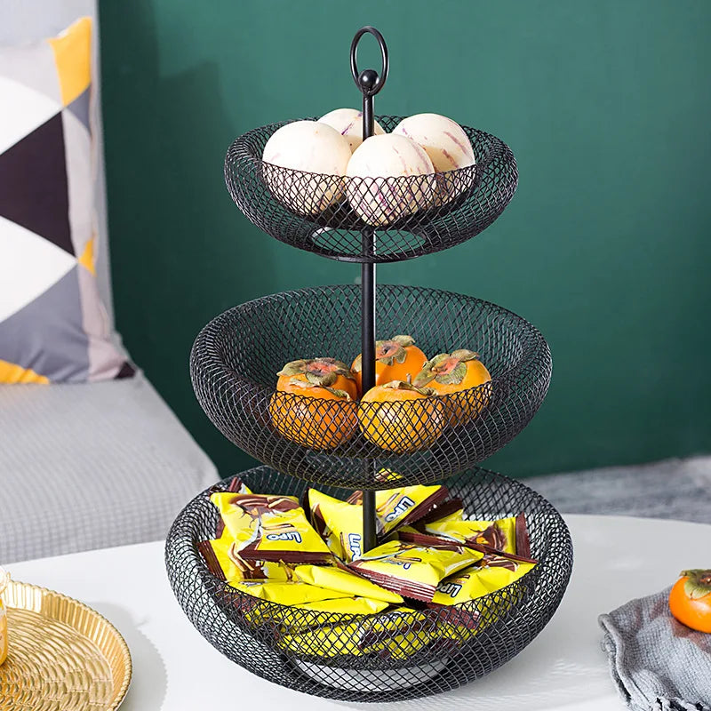 Elegant Multi-Tier Fruit Basket