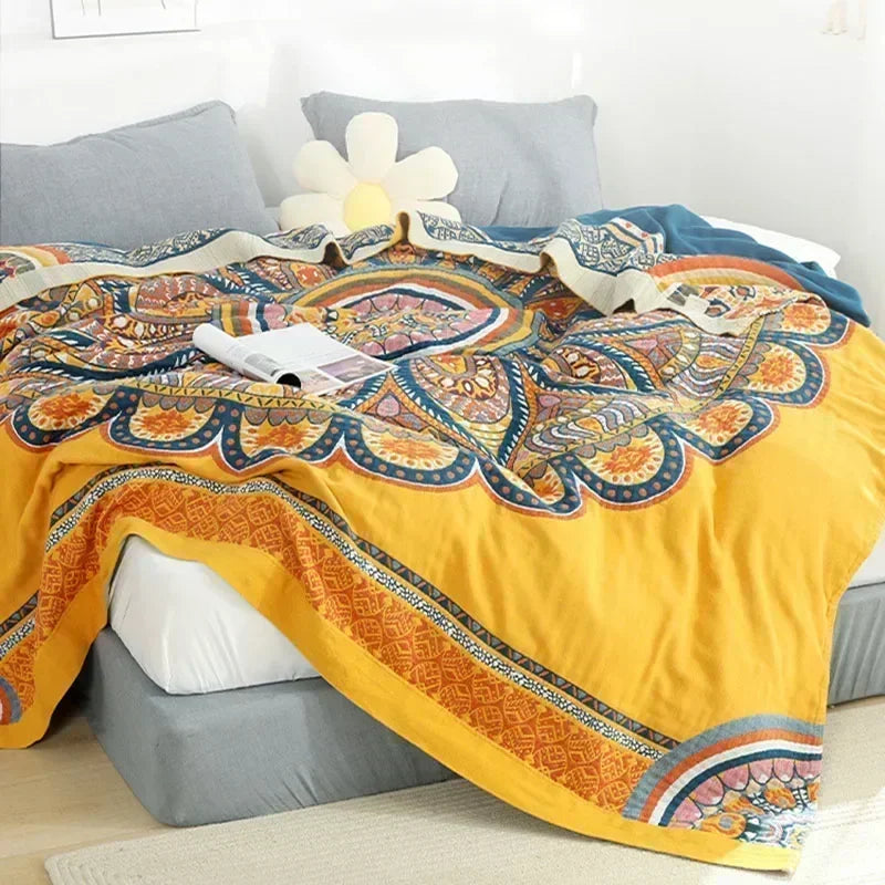 Boho Cotton Throw Blanket