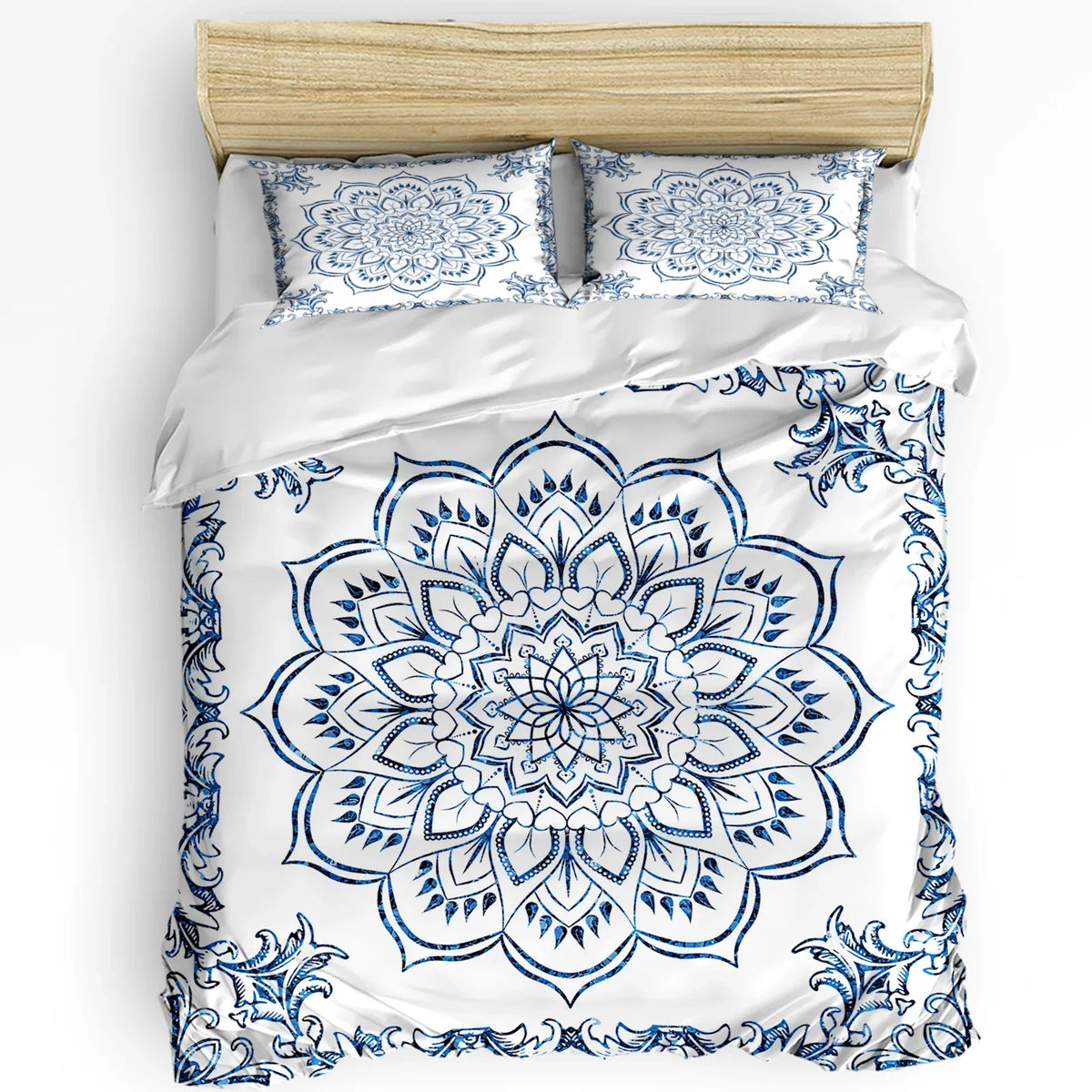 Bohemian Blue Mandala Duvet Set