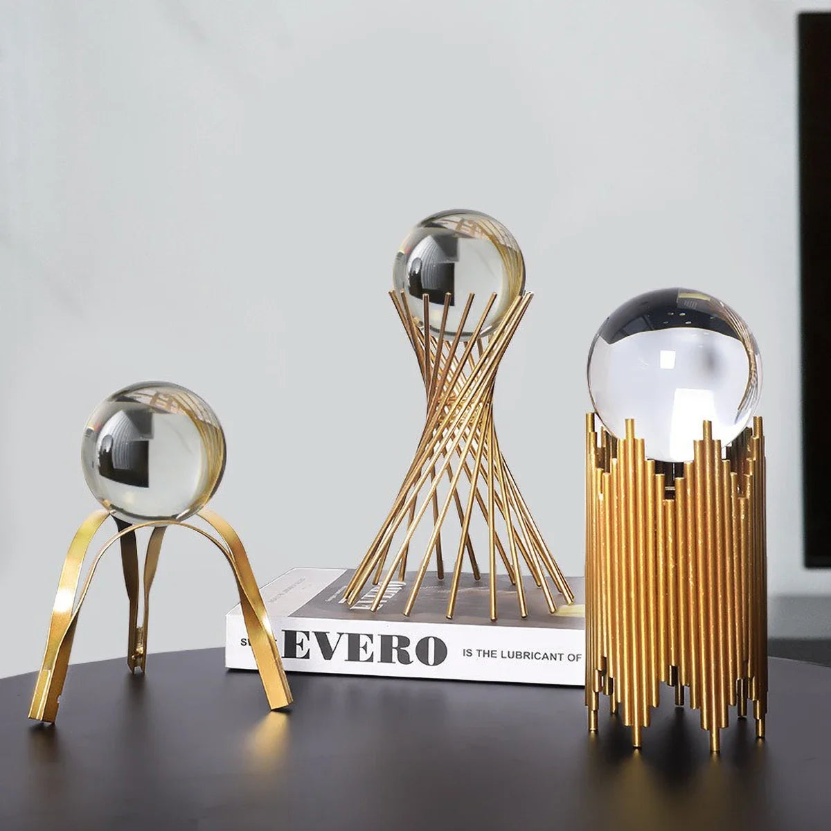Golden Crystal Decor Set