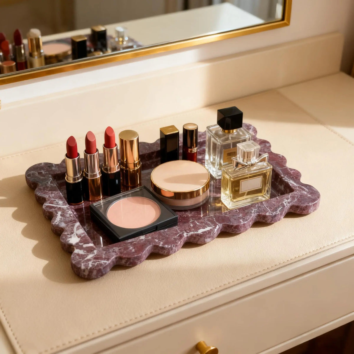 Purple Marble Vanity Tray
