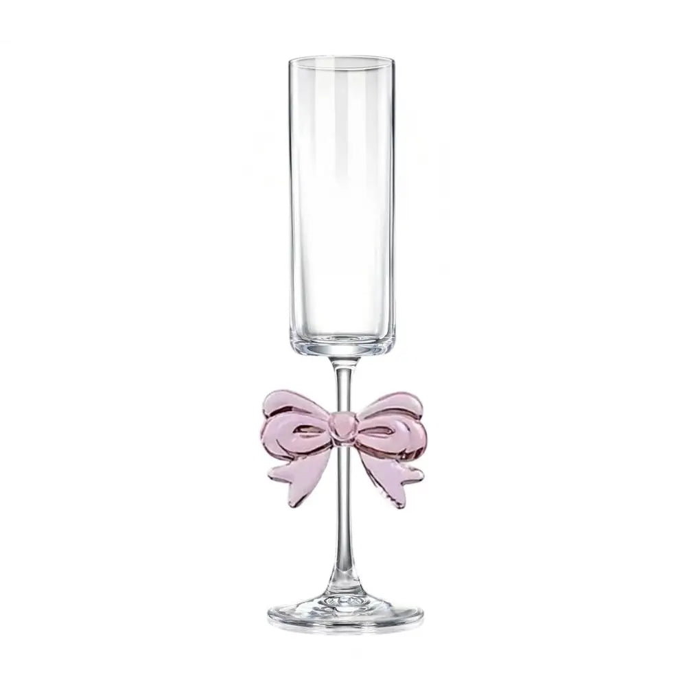 Pink Butterfly Champagne Flutes
