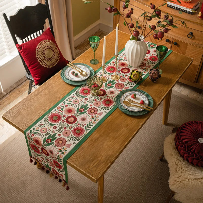 Vintage Floral Table Runner